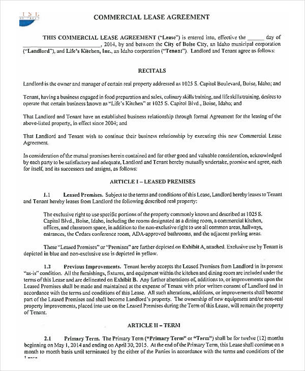 FREE 60+ Lease Agreement Forms in PDF MS Word