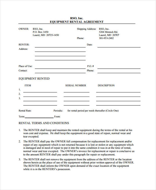 FREE 21+ Sample Rental Agreement Forms in PDF MS Word