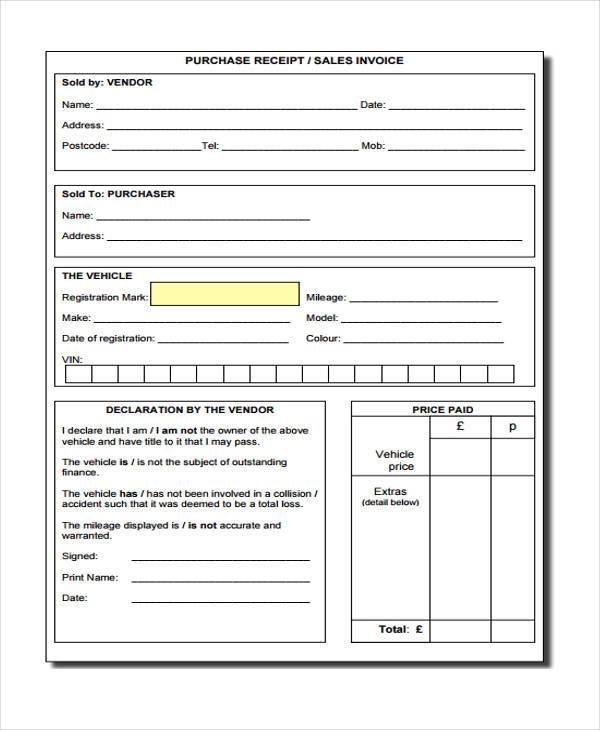 FREE 44+ Receipt Forms in PDF