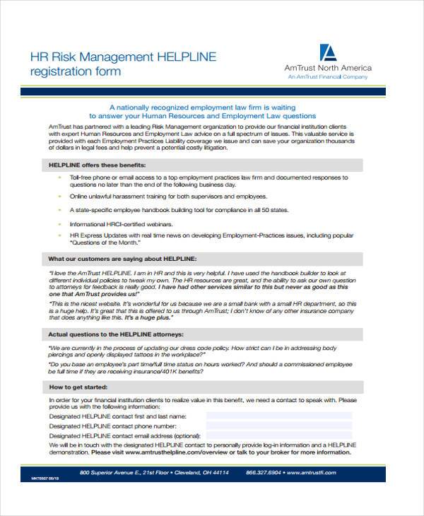 FREE 9+ HR Registration Forms in PDF MS Word