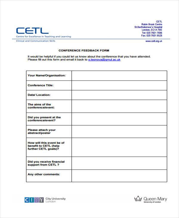 FREE 51+ Feedback Forms in PDF MS Word Excel