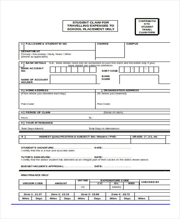 FREE 31+ Claim Forms in MS Word