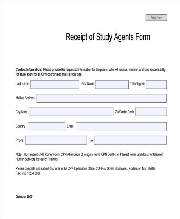 FREE 44+ Receipt Forms in PDF