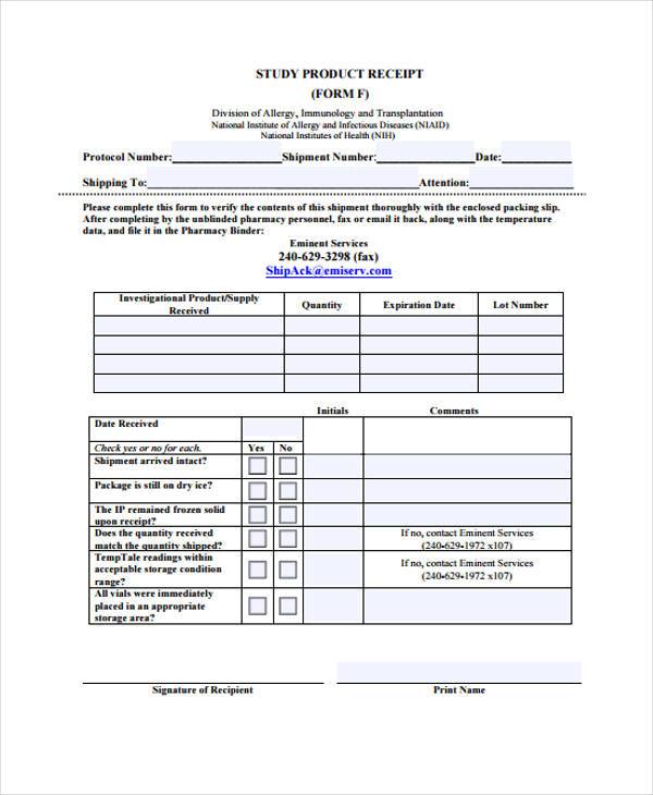 FREE 44+ Receipt Forms in PDF
