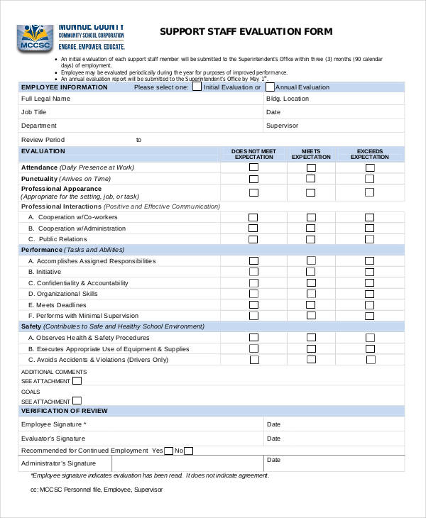 FREE 36+ Employee Evaluation Forms in PDF