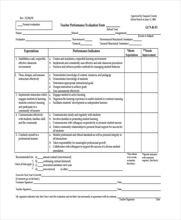 FREE 60+ Sample Evaluation Forms in PDF MS Word Excel