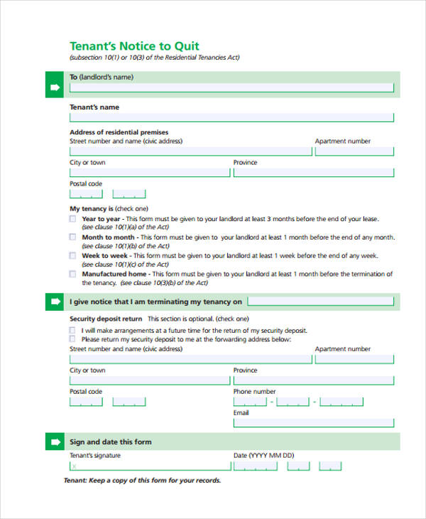 FREE 34+ Notice Forms in PDF MS Word Excel