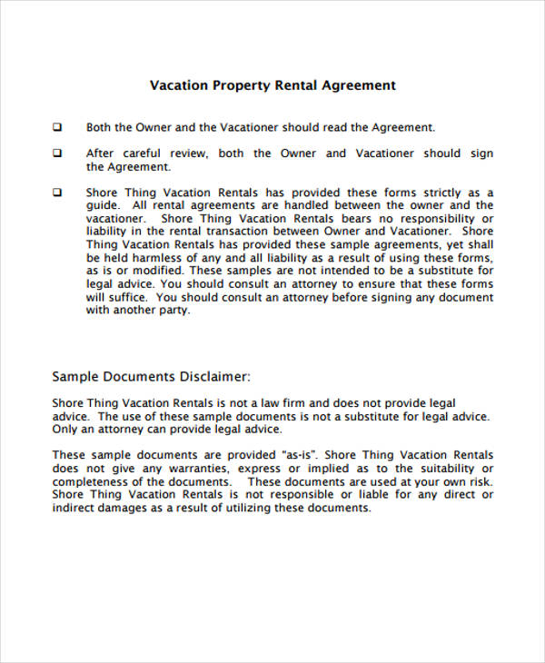 FREE 21+ Sample Rental Agreement Forms in PDF MS Word