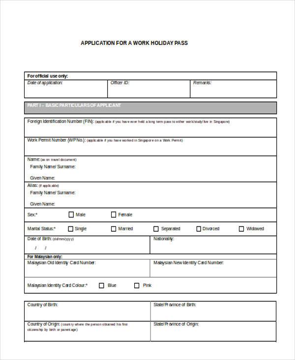 FREE 32+ Simple Job Application Forms in PDF MS Word Excel
