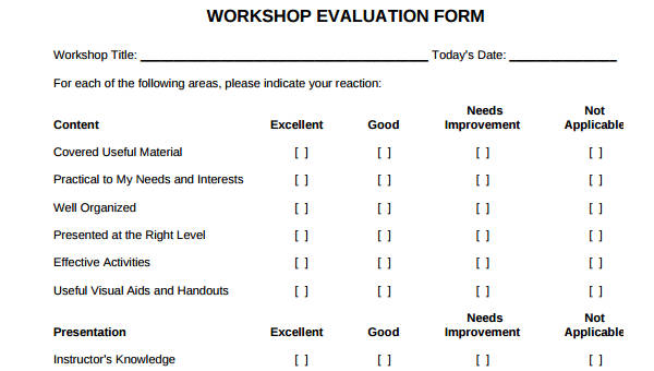 FREE 26+ Printable Training Evaluation Forms in PDF | MS Word