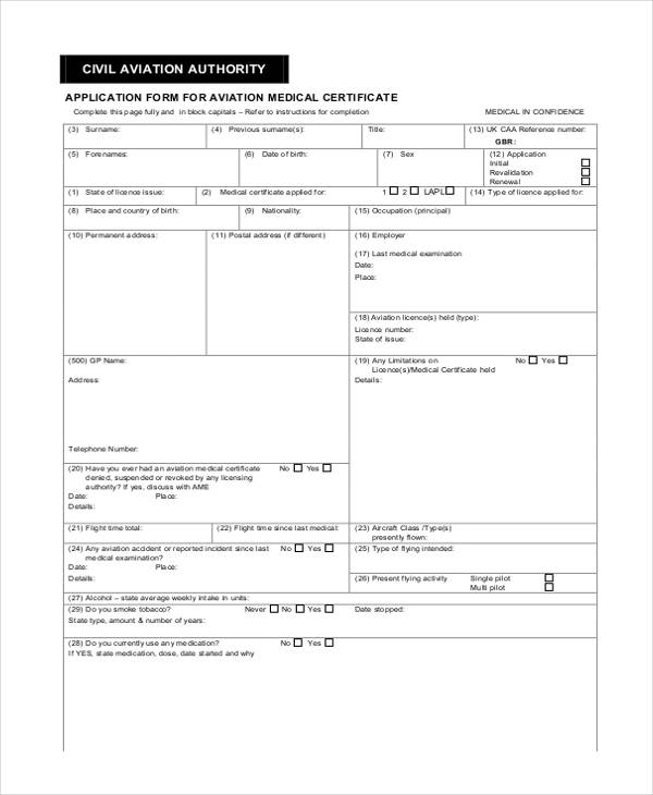 FREE 32+ Medical Application Forms in PDF