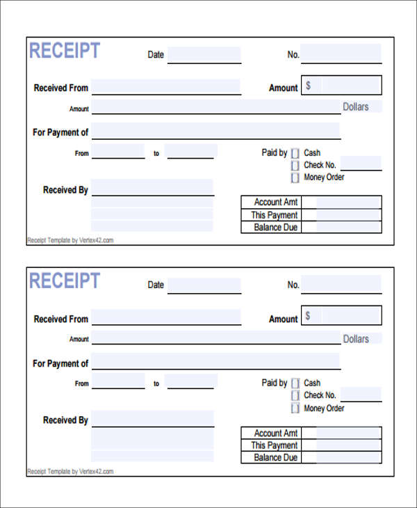 FREE 12+ Payment Receipt Forms in PDF Excel MS Word