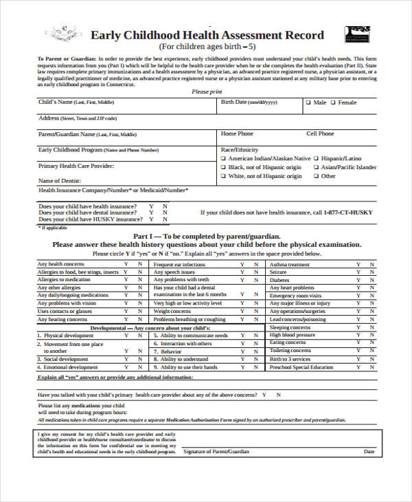 FREE 50+ Health Assessment Forms in PDF