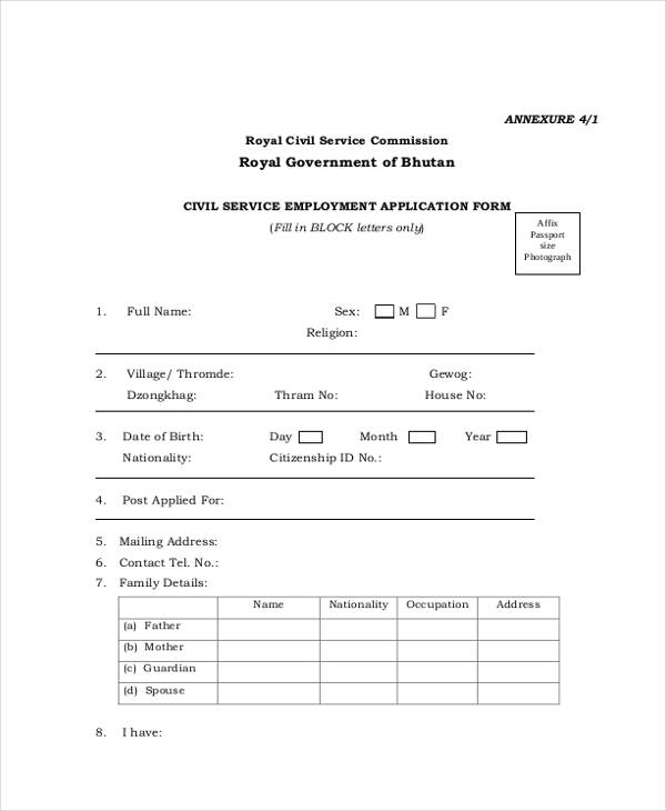 FREE 12+ Employee Application Forms in PDF MS Word Excel