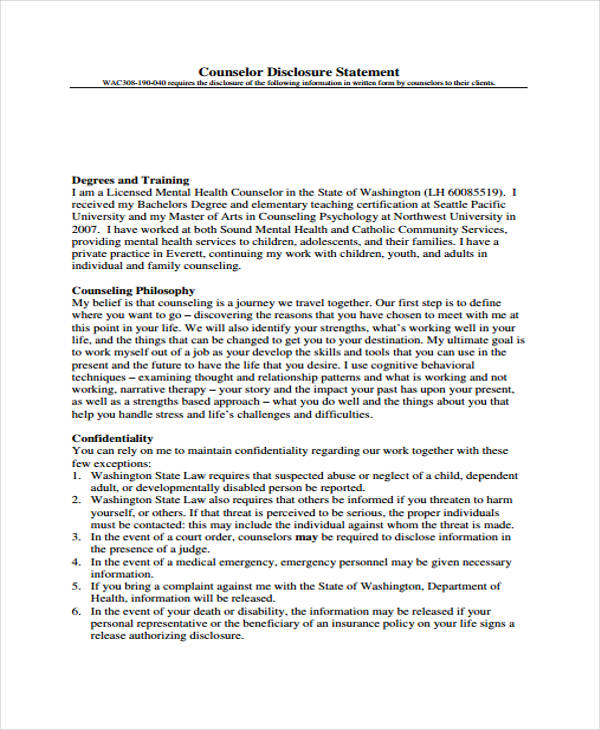 FREE 48+ Counseling Forms in PDF MS Word