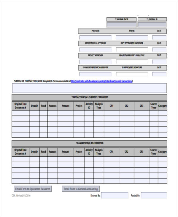 FREE 7+ Accounting Transfer Forms in PDF MS Word