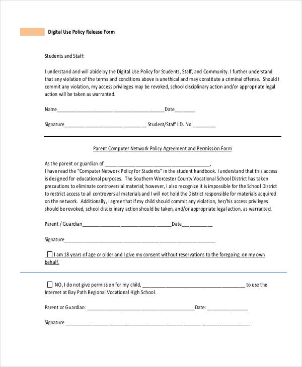 FREE 20+ Print Release Forms in PDF