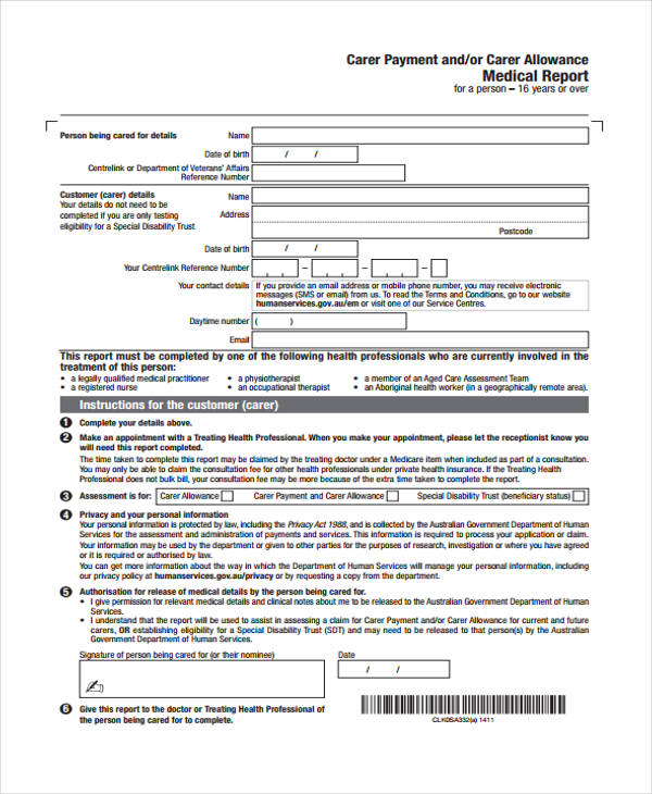 FREE 10+ Disability Allowance Application Forms in PDF