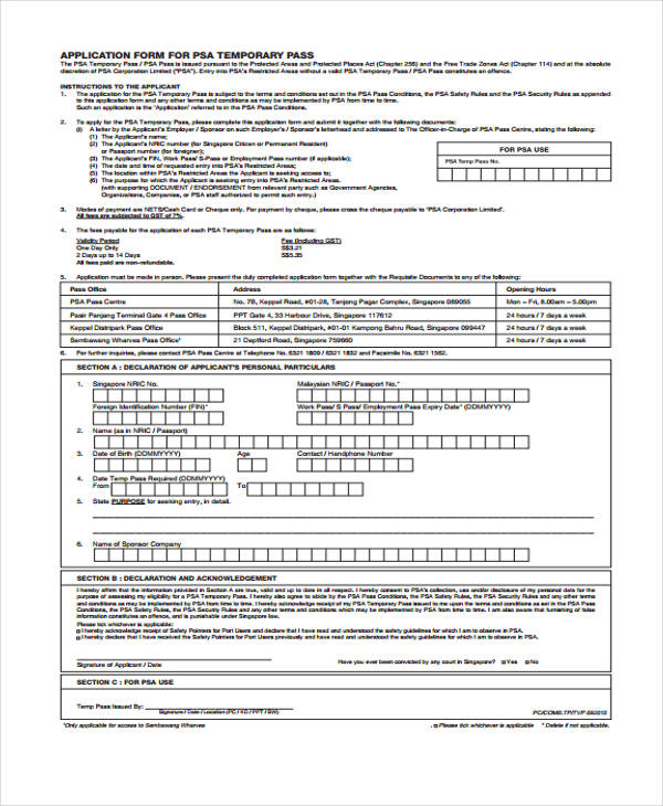 FREE 36+ Job Application Forms in PDF MS Word Excel