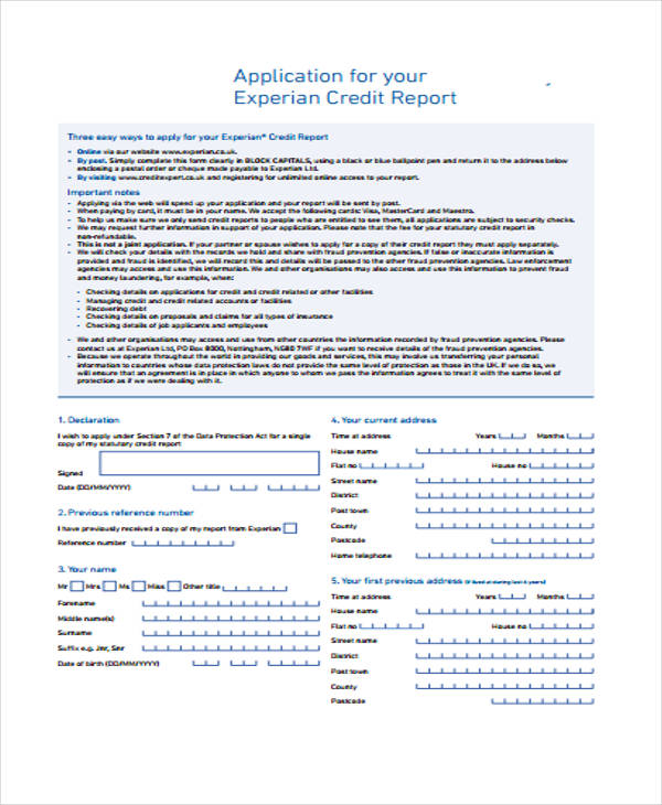FREE 28+ Sample Credit Application Forms in PDF MS Word Excel