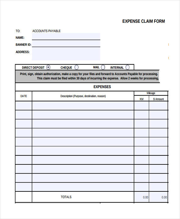 FREE 7+ Claim Accounting Forms in PDF