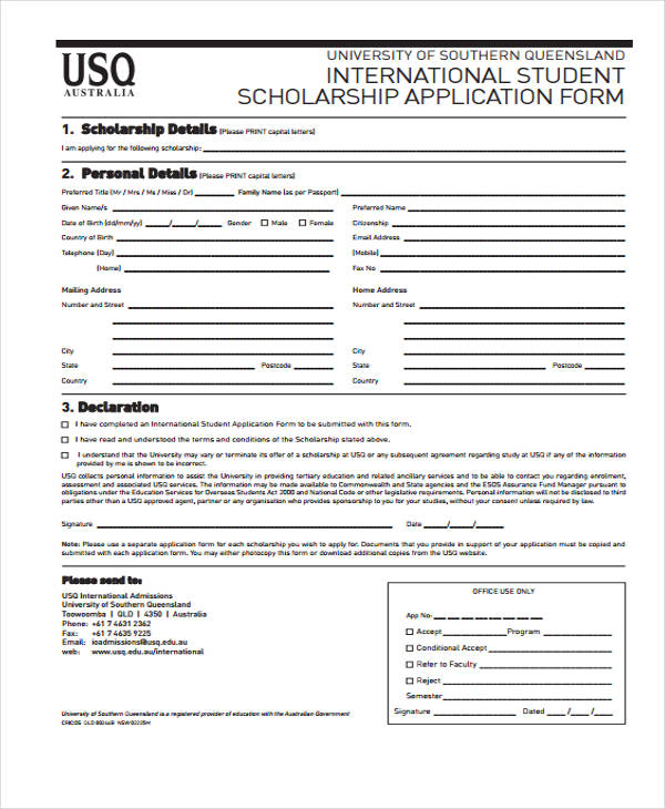 FREE 40+ Student Application Forms in PDF