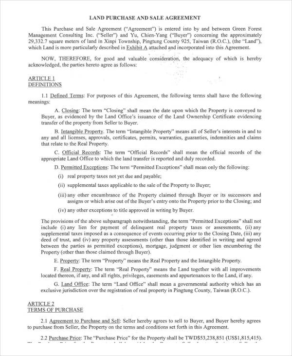 FREE 32+ Sales Agreement Forms in PDF MS Word