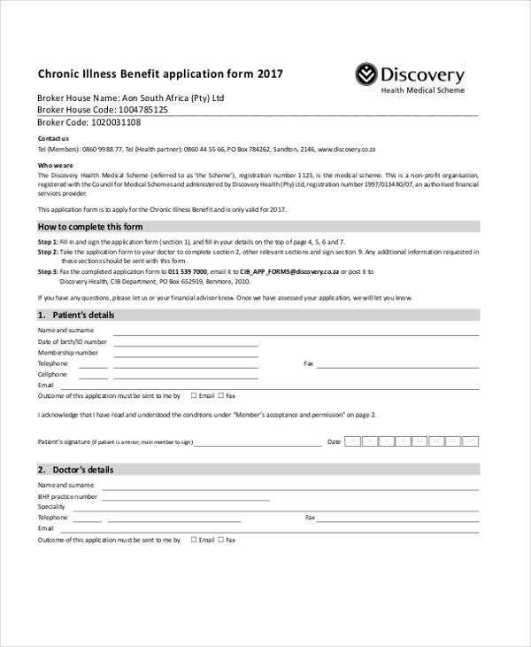 FREE 32+ Medical Application Forms in PDF