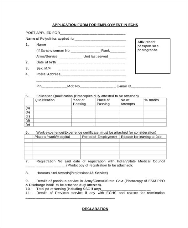 FREE 32+ Medical Application Forms in PDF