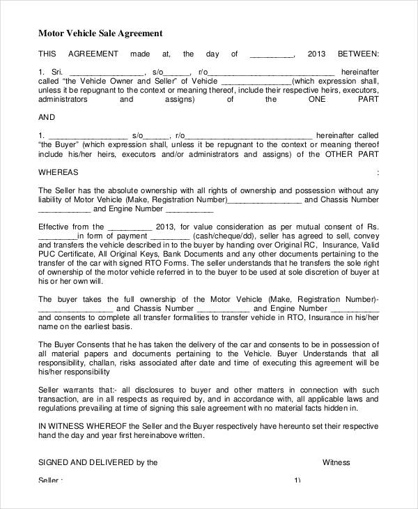 Voetstoots Sale Agreement Template DocTemplates