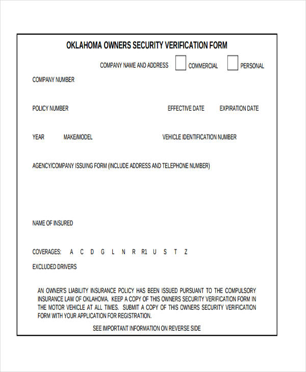 FREE 17+ Sample Insurance Verification Forms in PDF MS Word