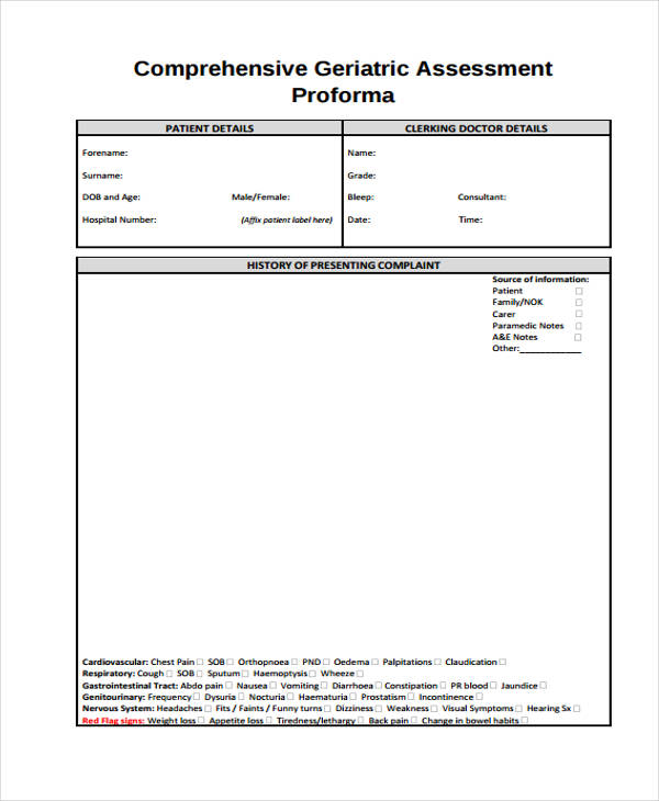 FREE 22+ Nursing Assessment Forms in PDF MS Word