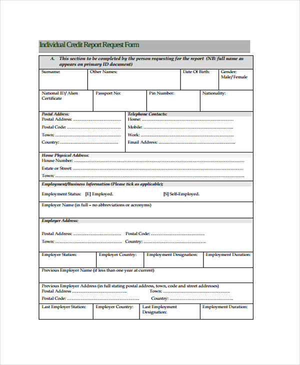 FREE 24+ Credit Application Forms in PDF