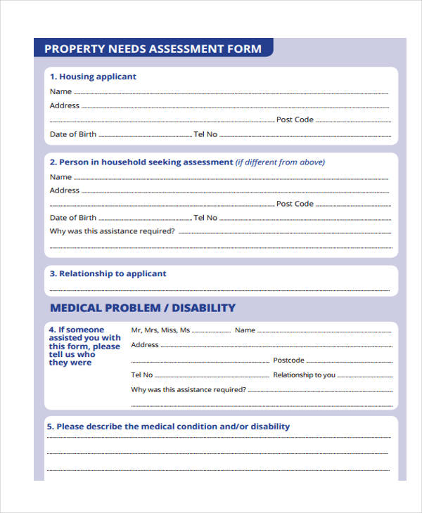 FREE 31+ Needs Assessment Forms in PDF Excel MS Word
