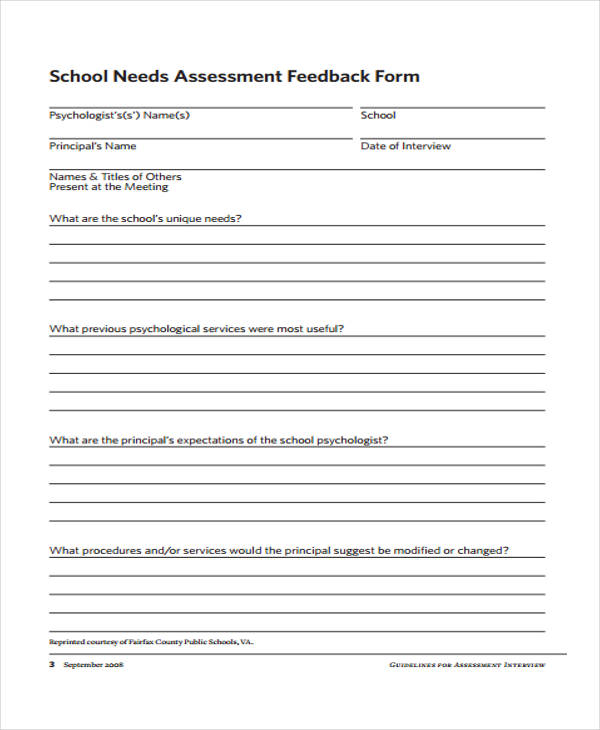 FREE 29+ Needs Assessment Forms in PDF