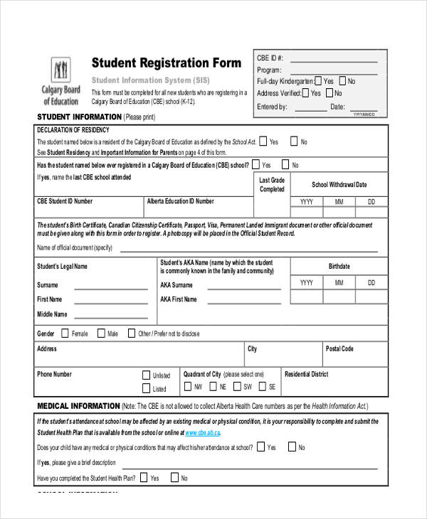 FREE 50+ Printable Registration Forms in PDF