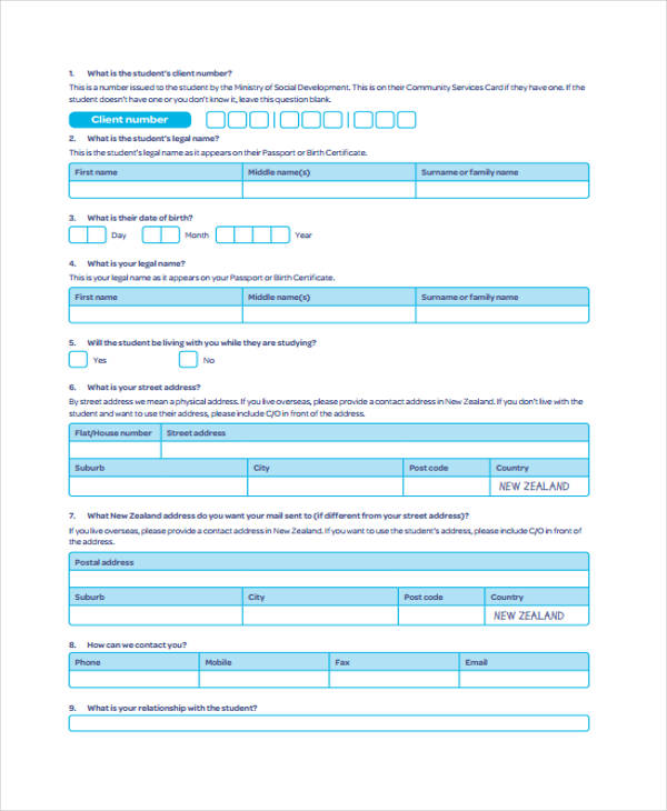 FREE 40+ Student Application Forms in PDF