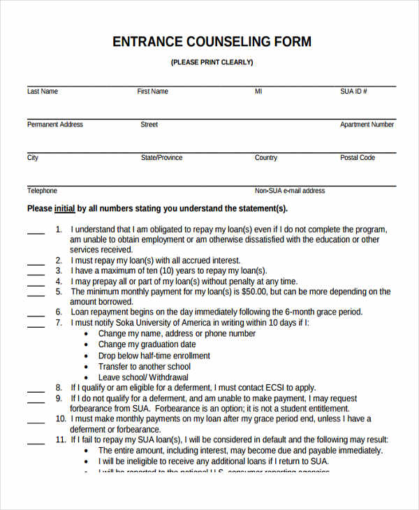 FREE 37+ Counseling Forms in PDF