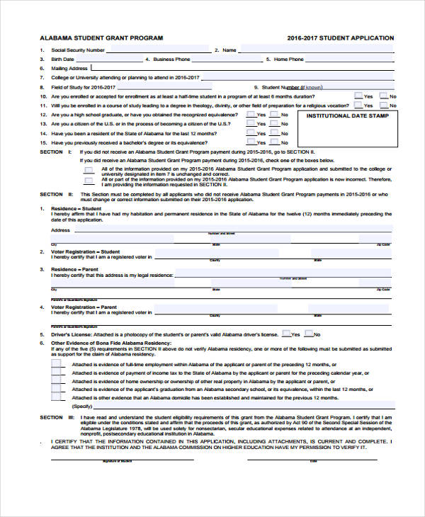 FREE 40+ Student Application Forms in PDF