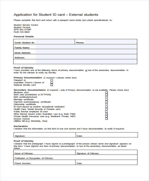 FREE 42+ Student Application Forms in PDF MS Word Excel