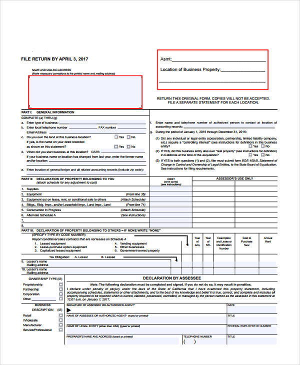 FREE 7+ Business Statement Forms in MS Word PDF