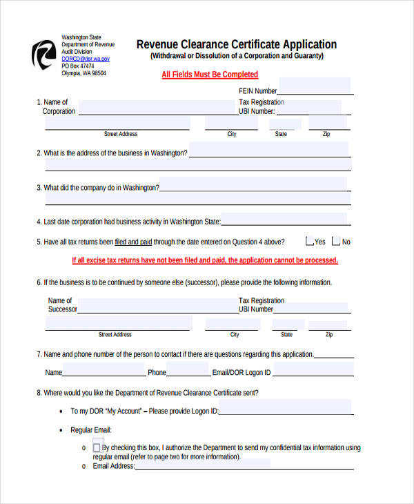 FREE 5+ Company Clearance Forms in MS Word PDF