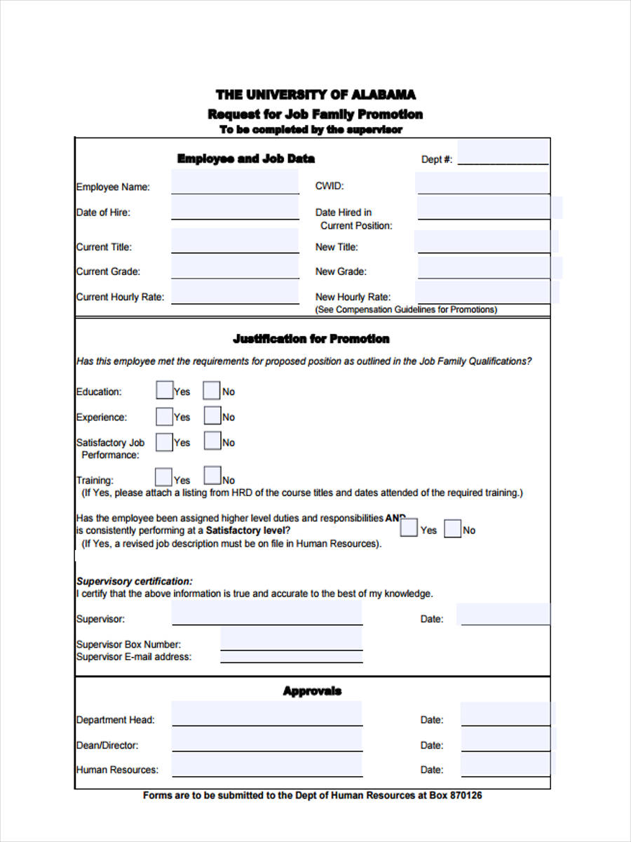 FREE 8+ Promotion Request Forms in PDF Ms Word FREE 8+ Promotion Request Forms in PDF Ms Word