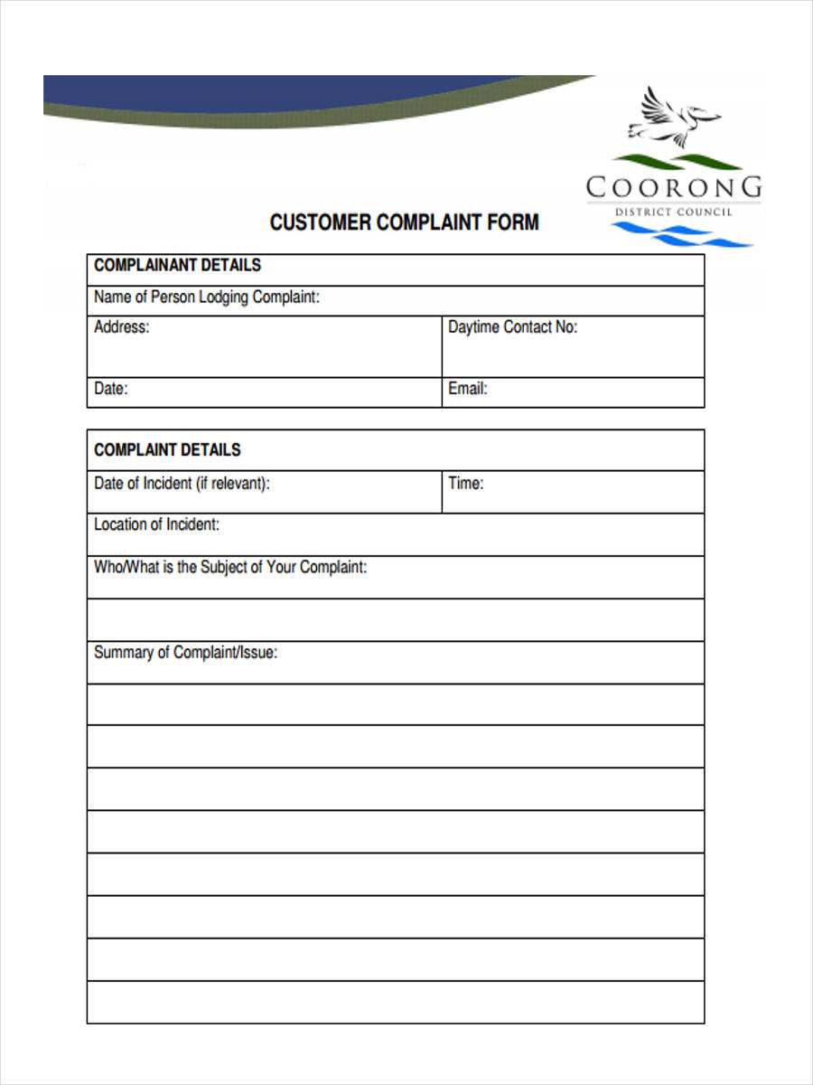 FREE 5+ Guest Complaint Forms in PDF Ms Word