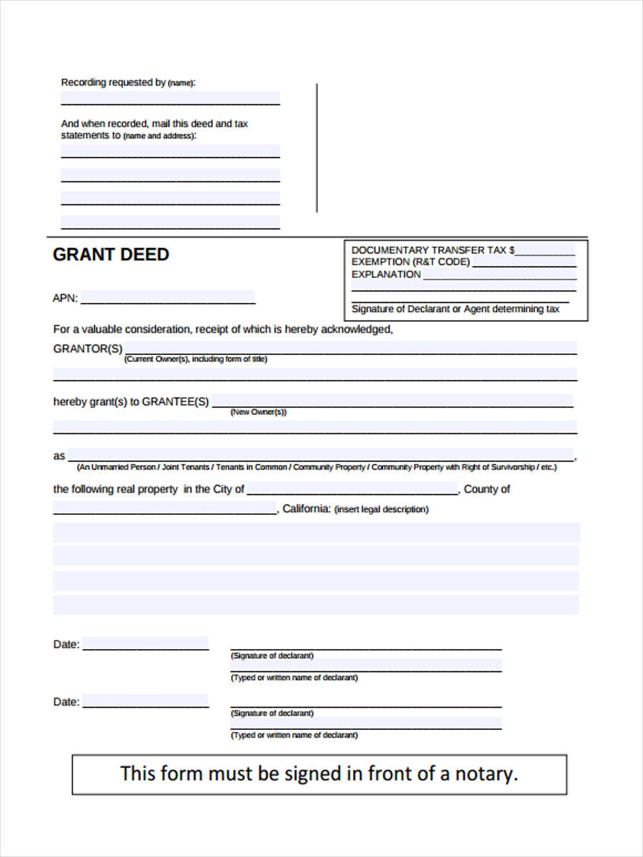 Deed Of Transfer
