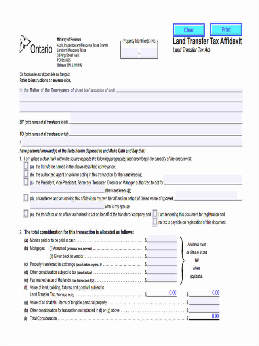 FREE 6+ Land Transfer Form Samples in PDF MS Word