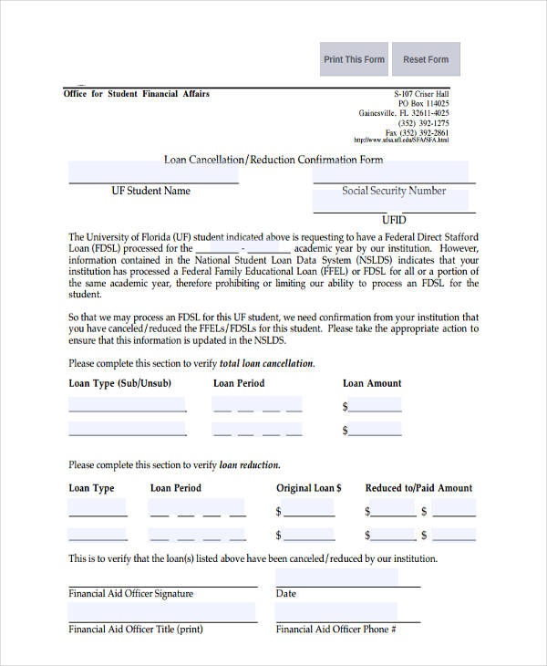 FREE 8+ Loan Confirmation Forms in PDF