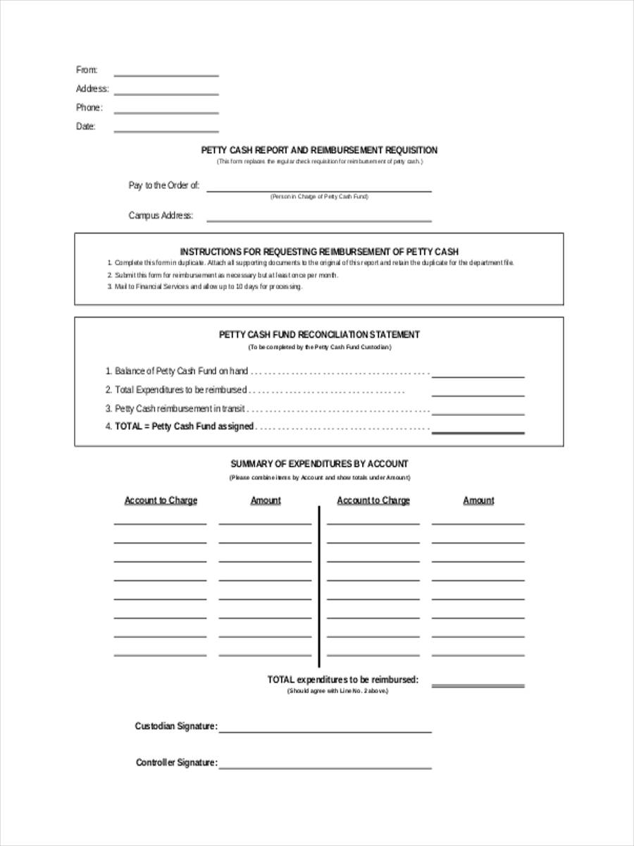 FREE 7+ Petty Cash Requisition Forms in PDF