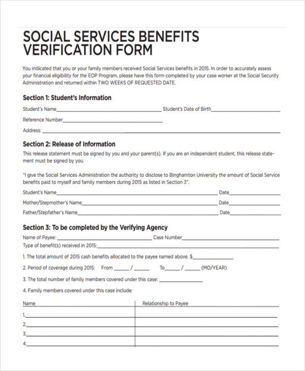 FREE 7+ Sample Social Service Forms in PDF