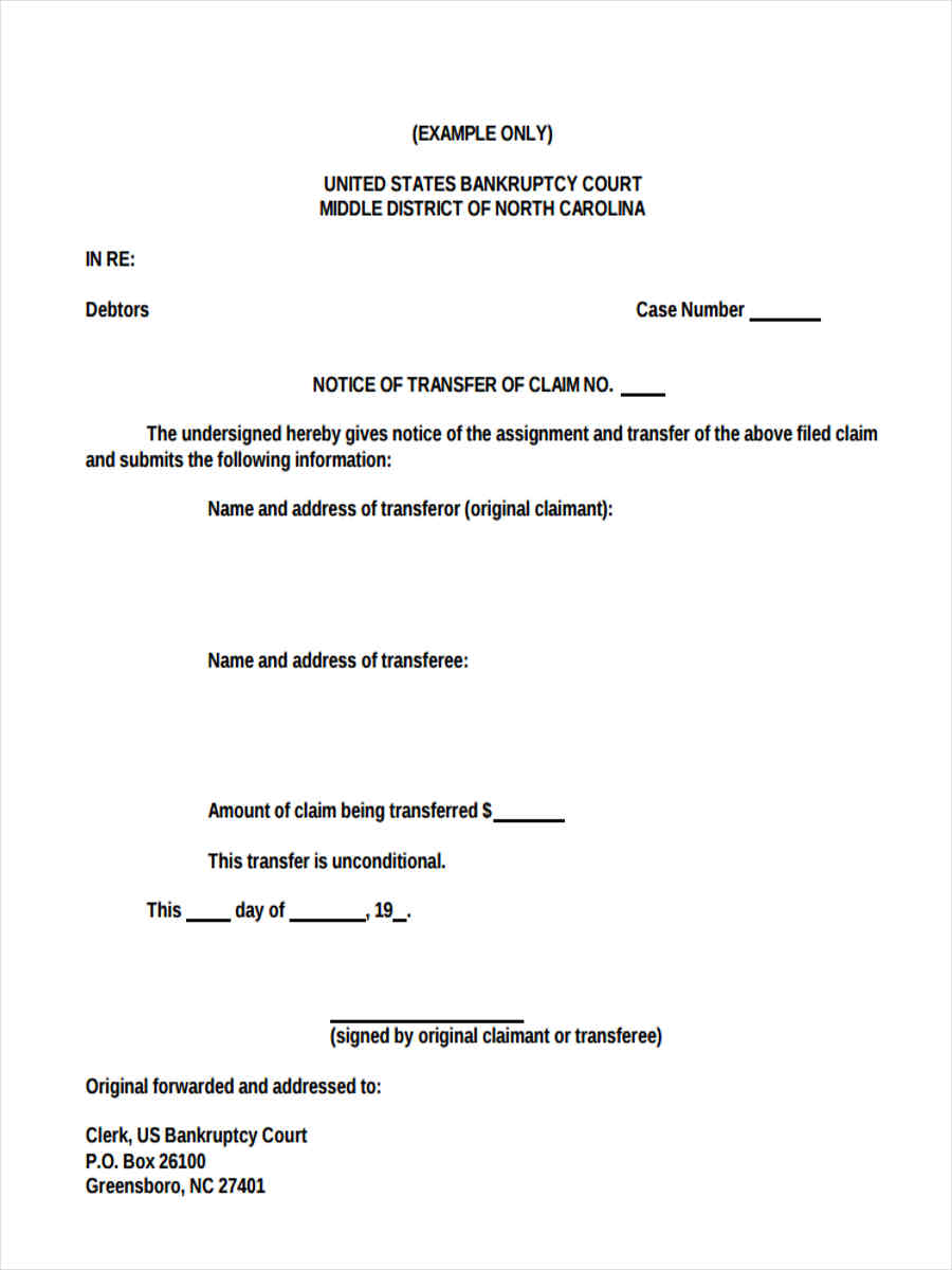 FREE 6+ Notice of Transfer Forms in MS Word PDF Excel